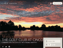 Tablet Screenshot of golfclubatcincoranch.com